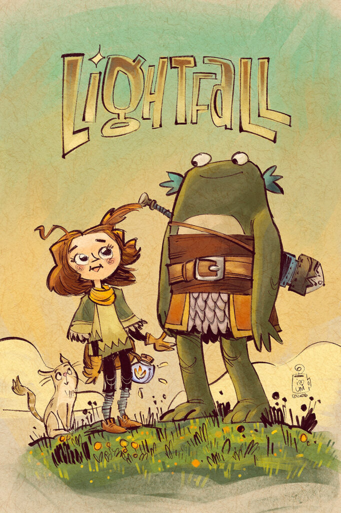 Lightfall cover fan art. Original characters by Tim Probert